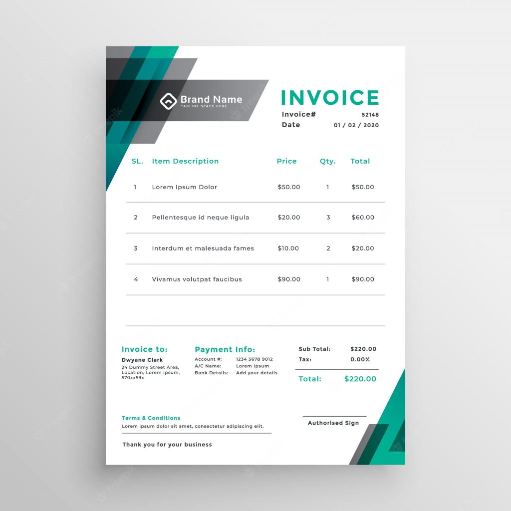 Invoice Document سند invoice